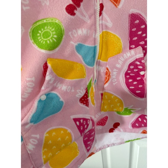 Tommy Bahama Kids Fruit Print Terry Cloth Hooded Beach Cover Up Zip L/XL 7-12 - Picture 2 of 5